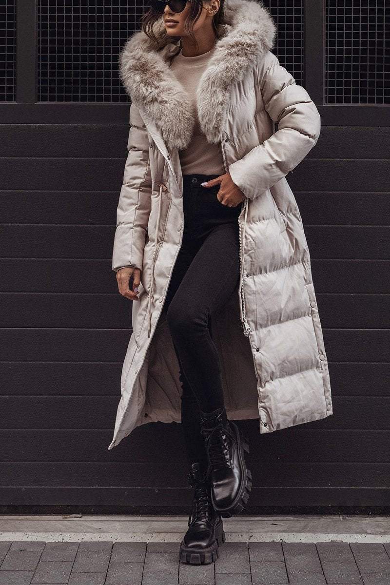 Women's Casual Hooded Long Thick Cotton Coat