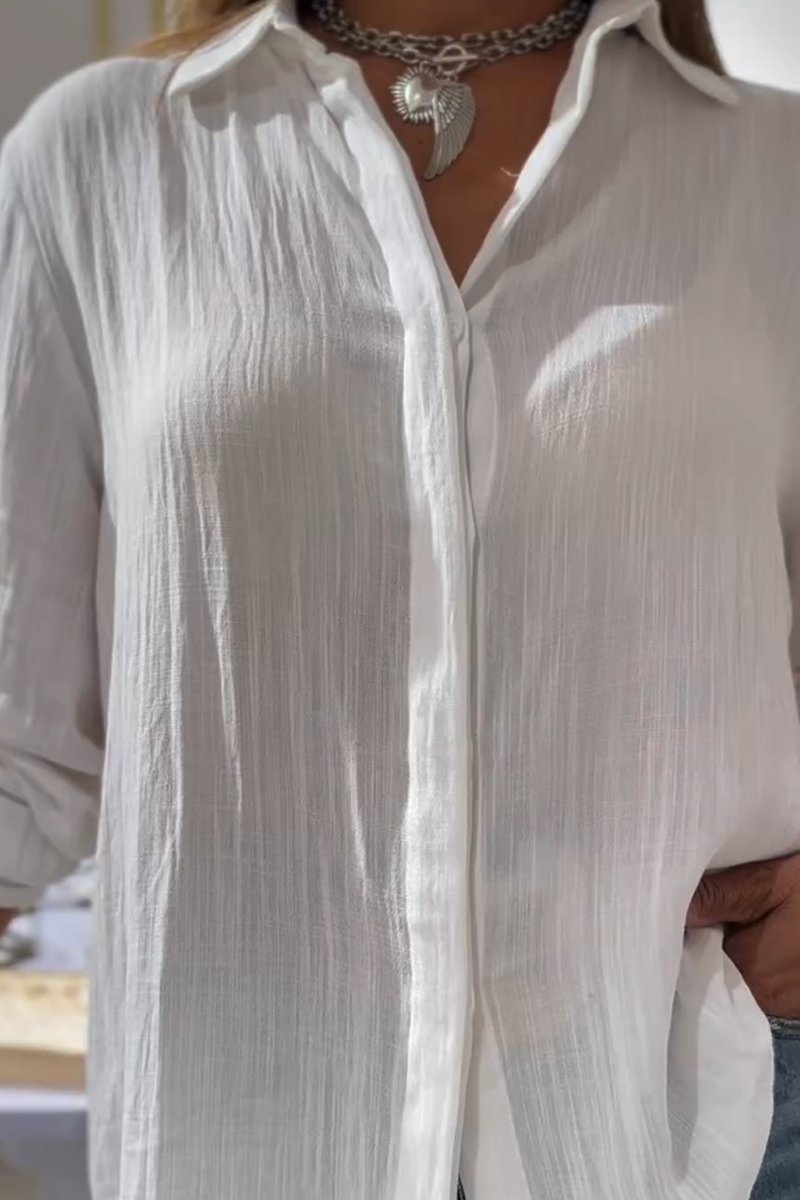 Casual cotton and linen shirt