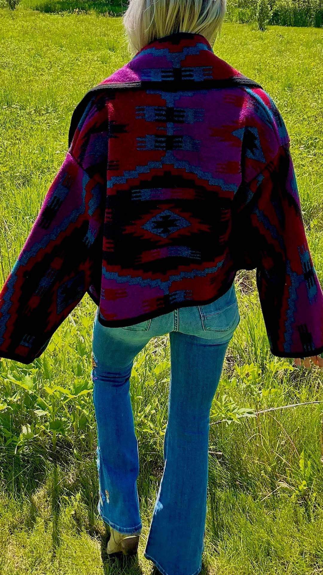 Women's Casual Western Print Jacket