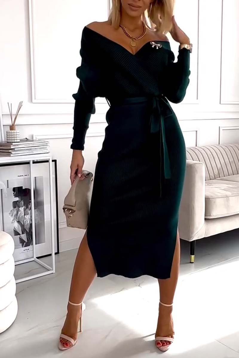 Women's Elegant Slim Fit Sweater Dress