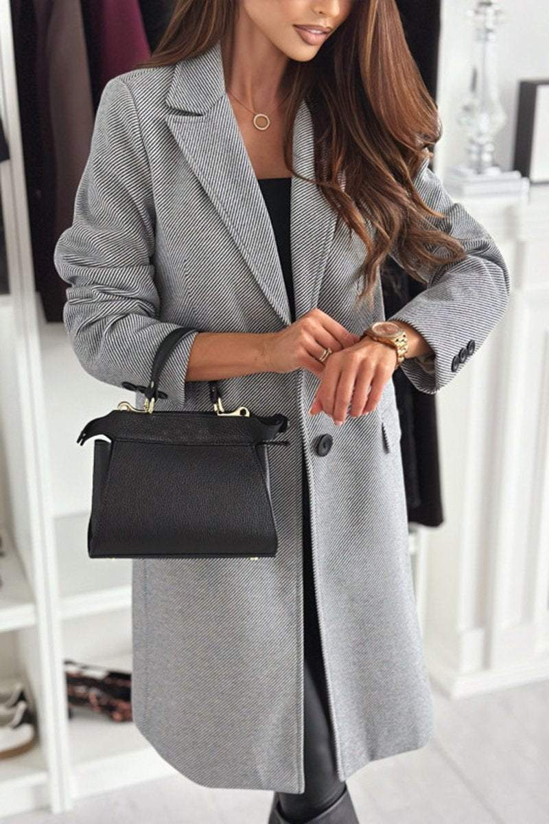 Women's Casual Solid Color Long Coat