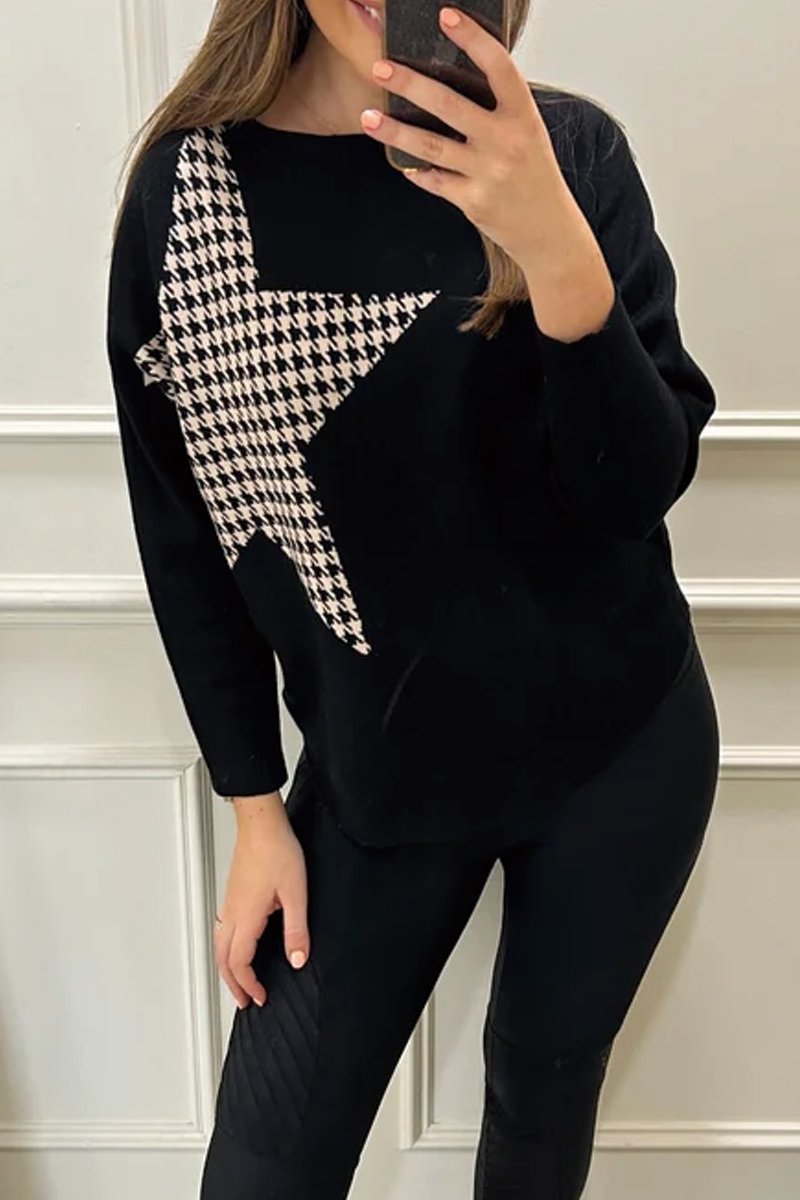 Women's Houndstooth Print Sweatshirts