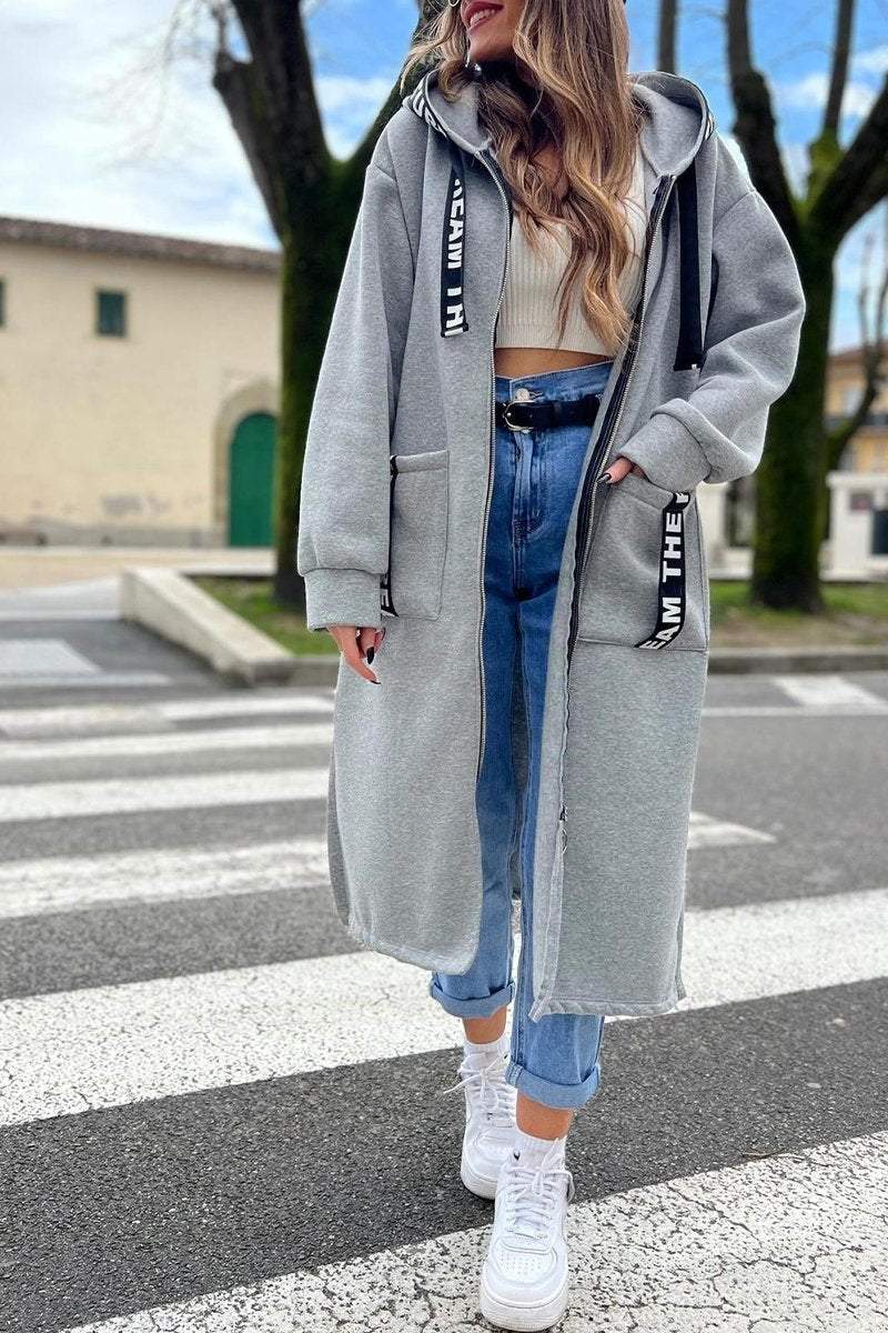 Women's Casual Hooded Long Coat