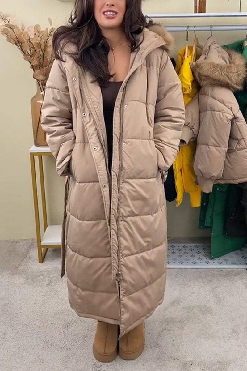 Women's Casual Hooded Long Thick Coat