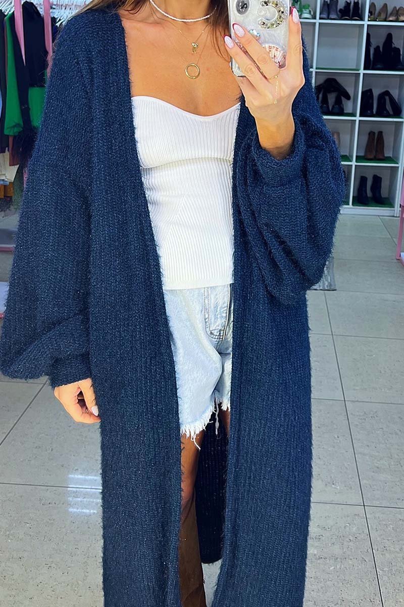 Women's casual loose solid color cardigan