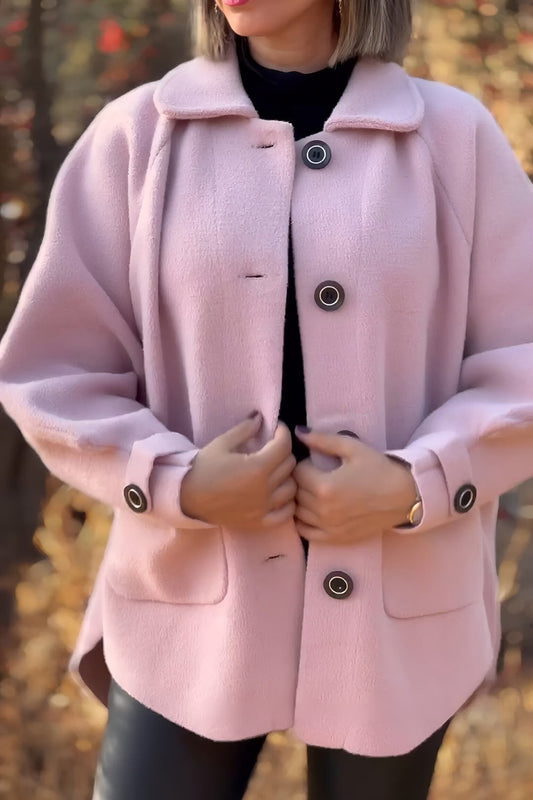 Women's Solid Color Irregular Coat Jacket