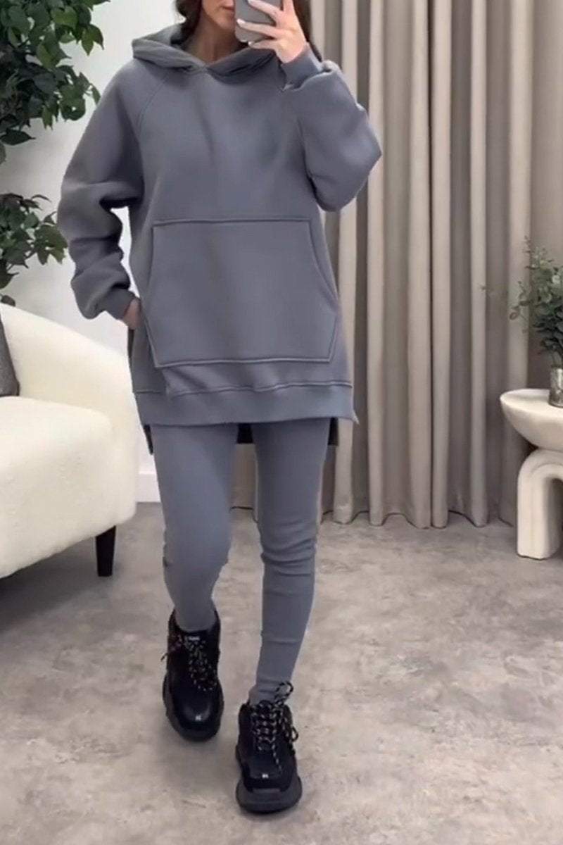 Women's Hooded Long-sleeved Casual Sweatshirt Suit