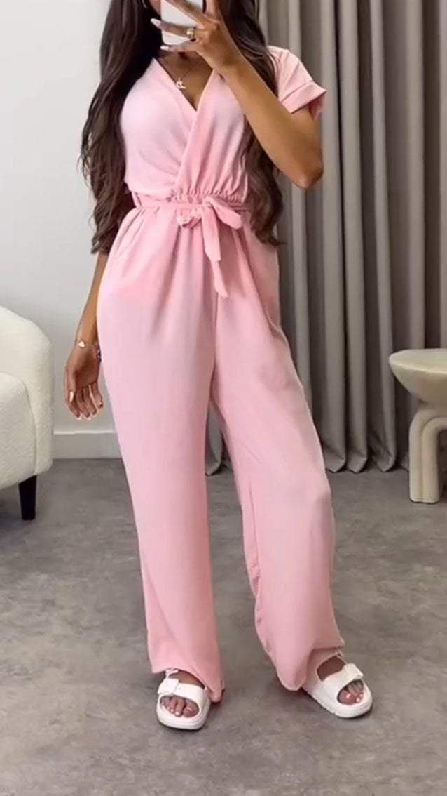 Women's Casual Solid Color Jumpsuit