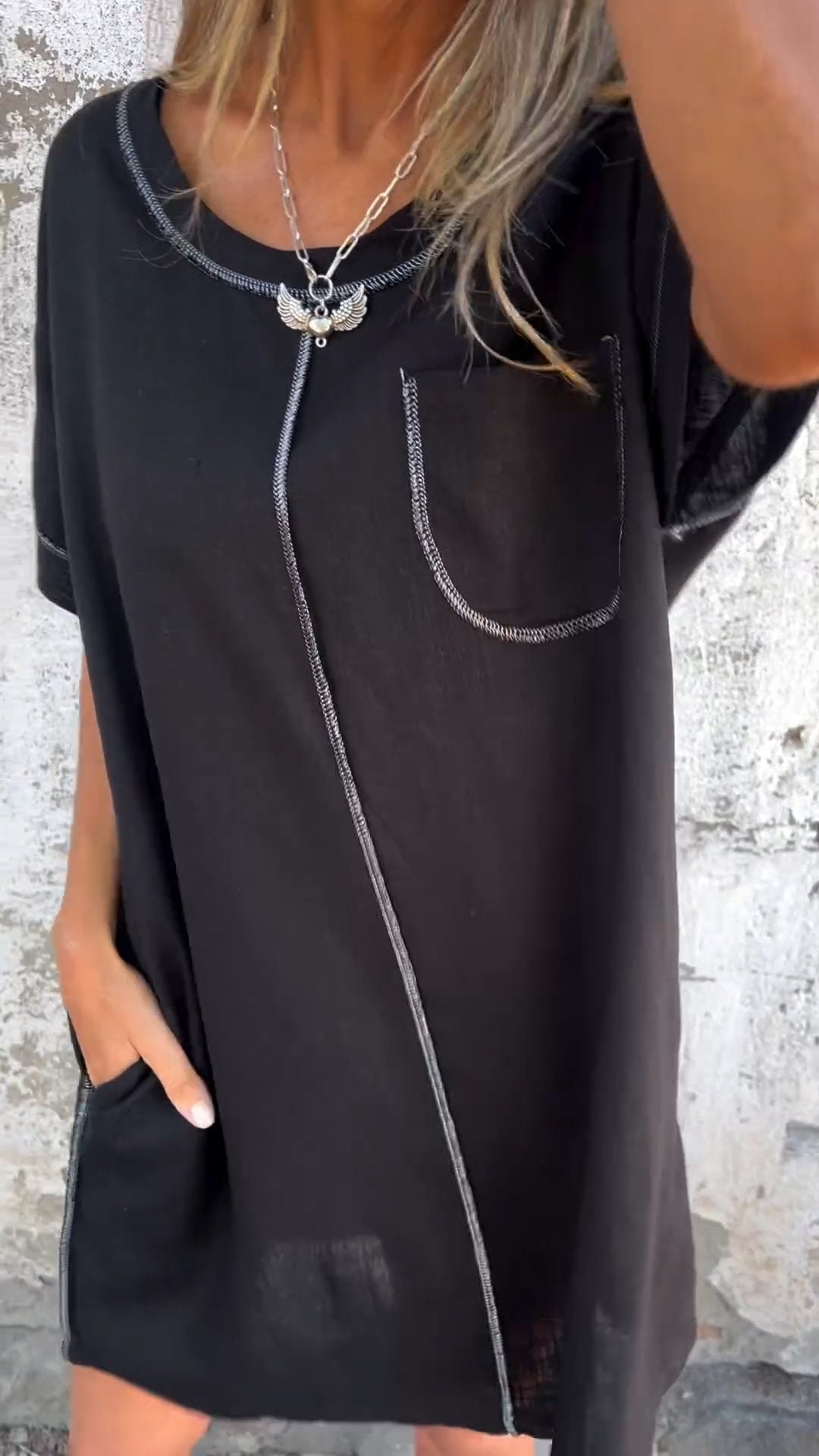 Comfortable Loose Round Neck Dress