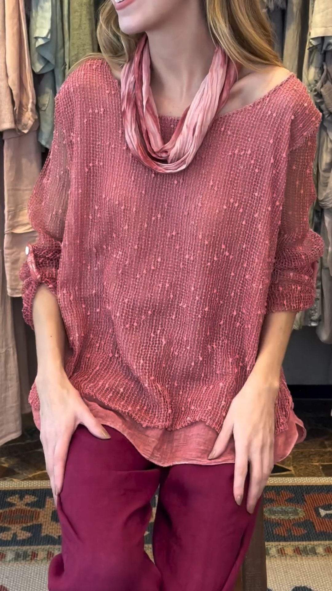 Women's Casual Solid Color Long Sleeve Top