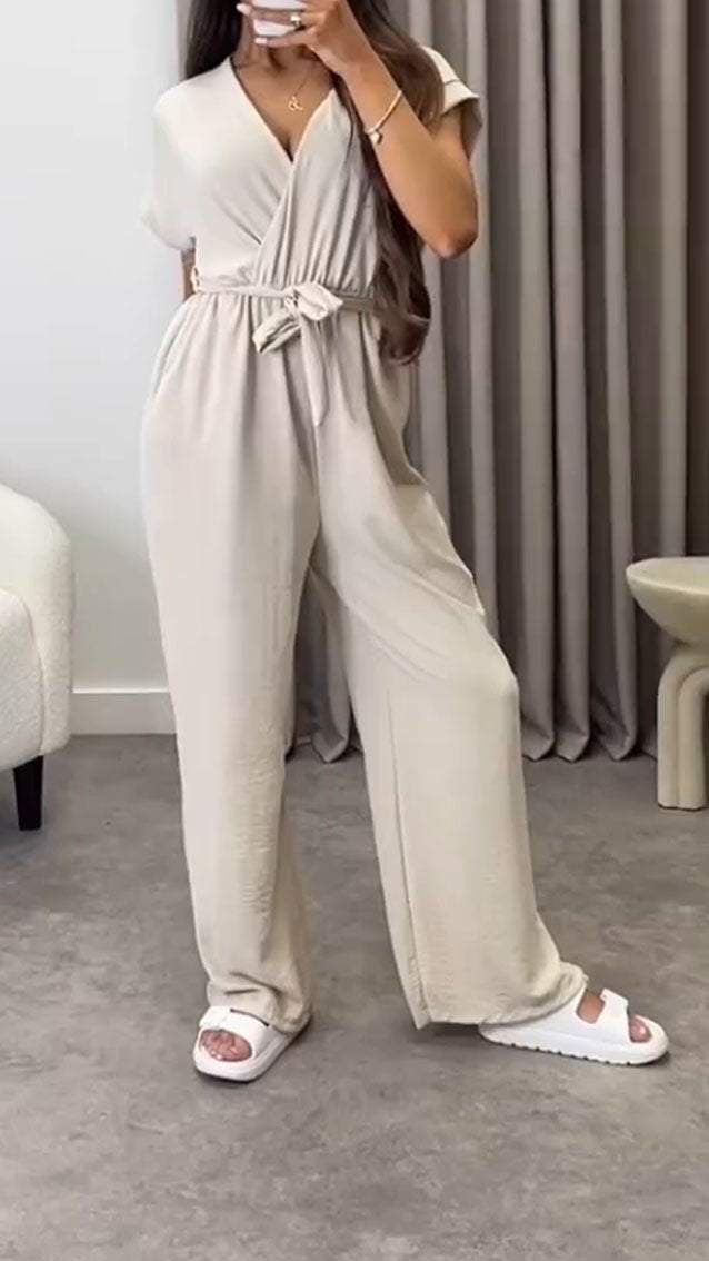 Women's Casual Solid Color Jumpsuit