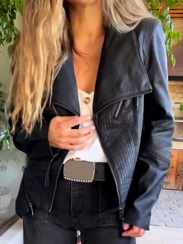 Women's Casual Leather Jacket