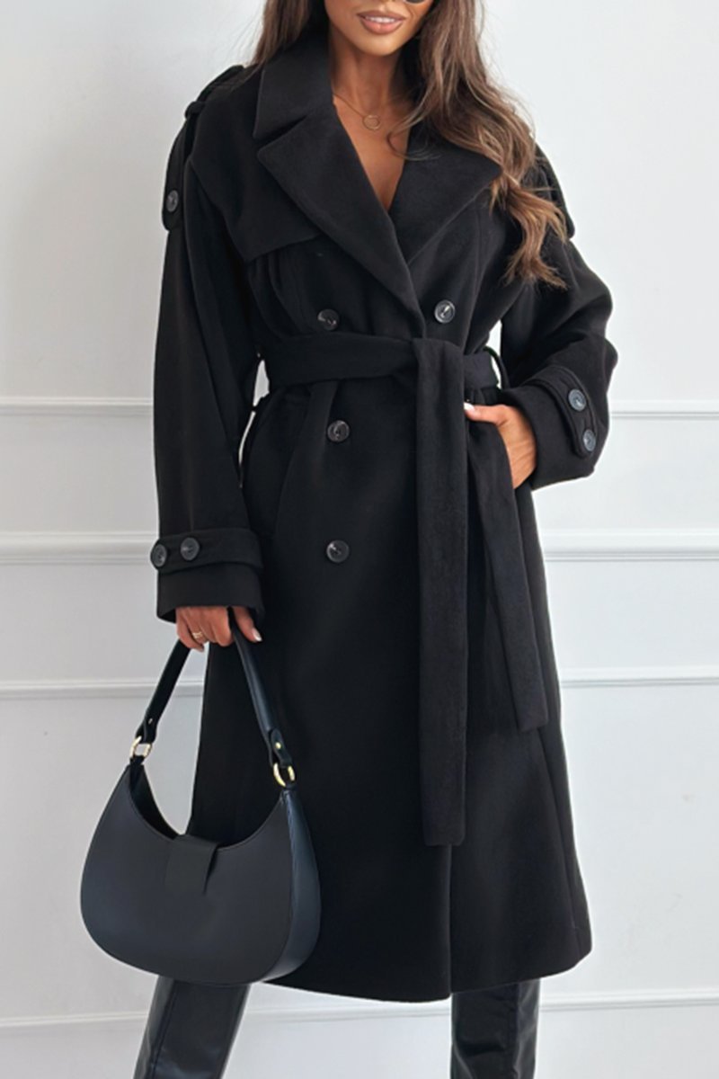 Women's Casual Solid Color Long Coat