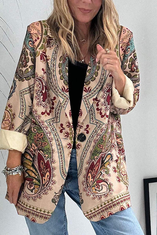 Women's Casual Paisley Print Blazer