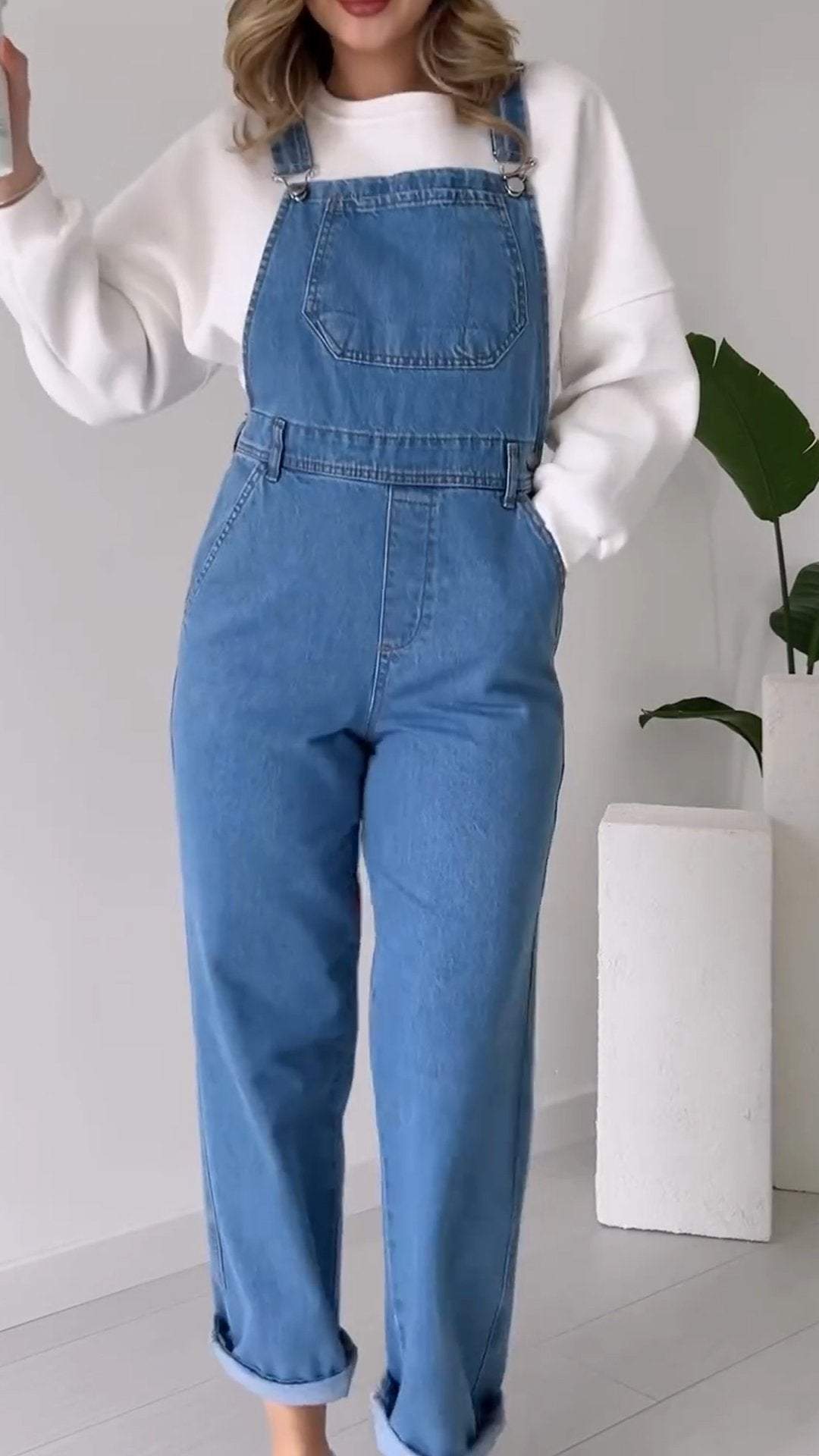 Women's Denim Casual Overalls