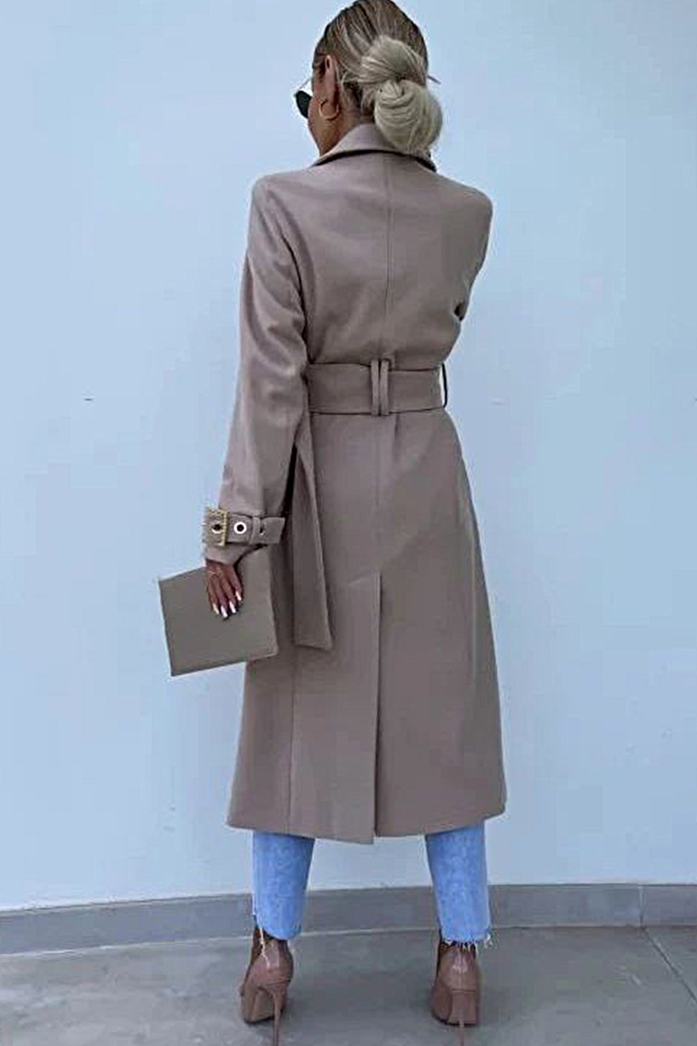 Women's Solid Color Lapel Casual Jacket