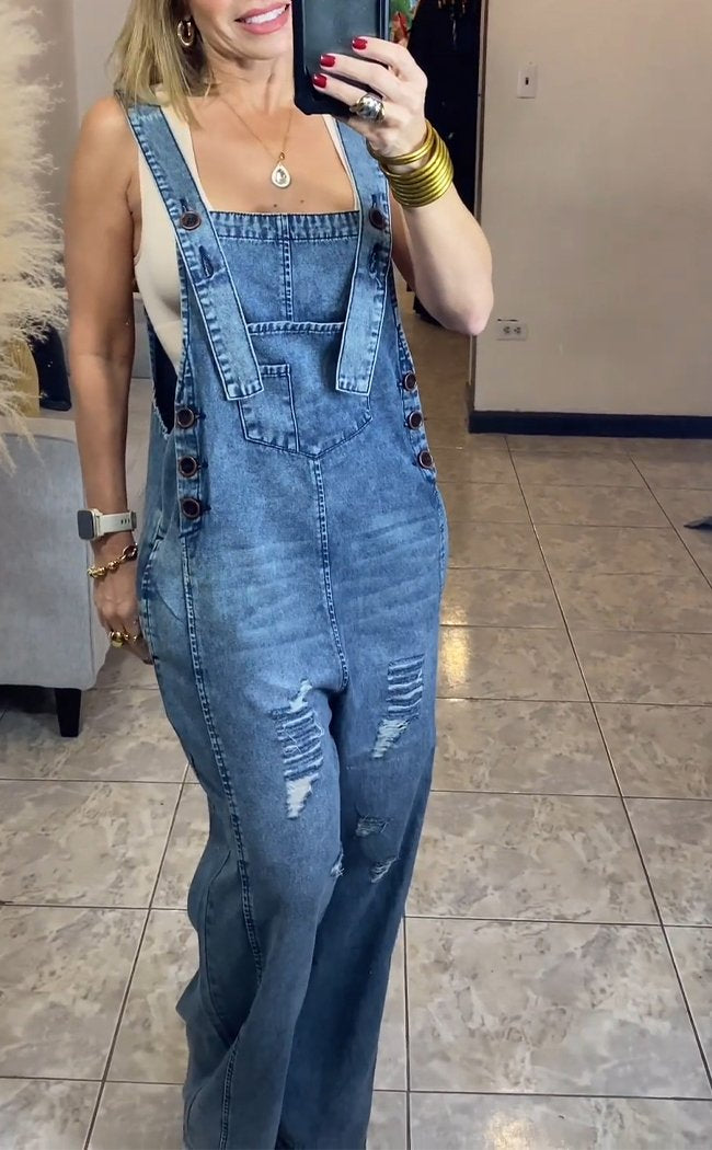 Summer Casual Denim Overalls