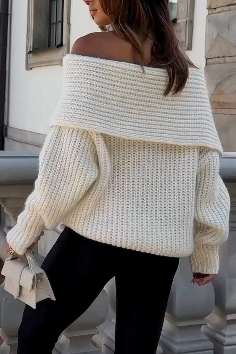 Women's Casual Off-shoulder Sweater