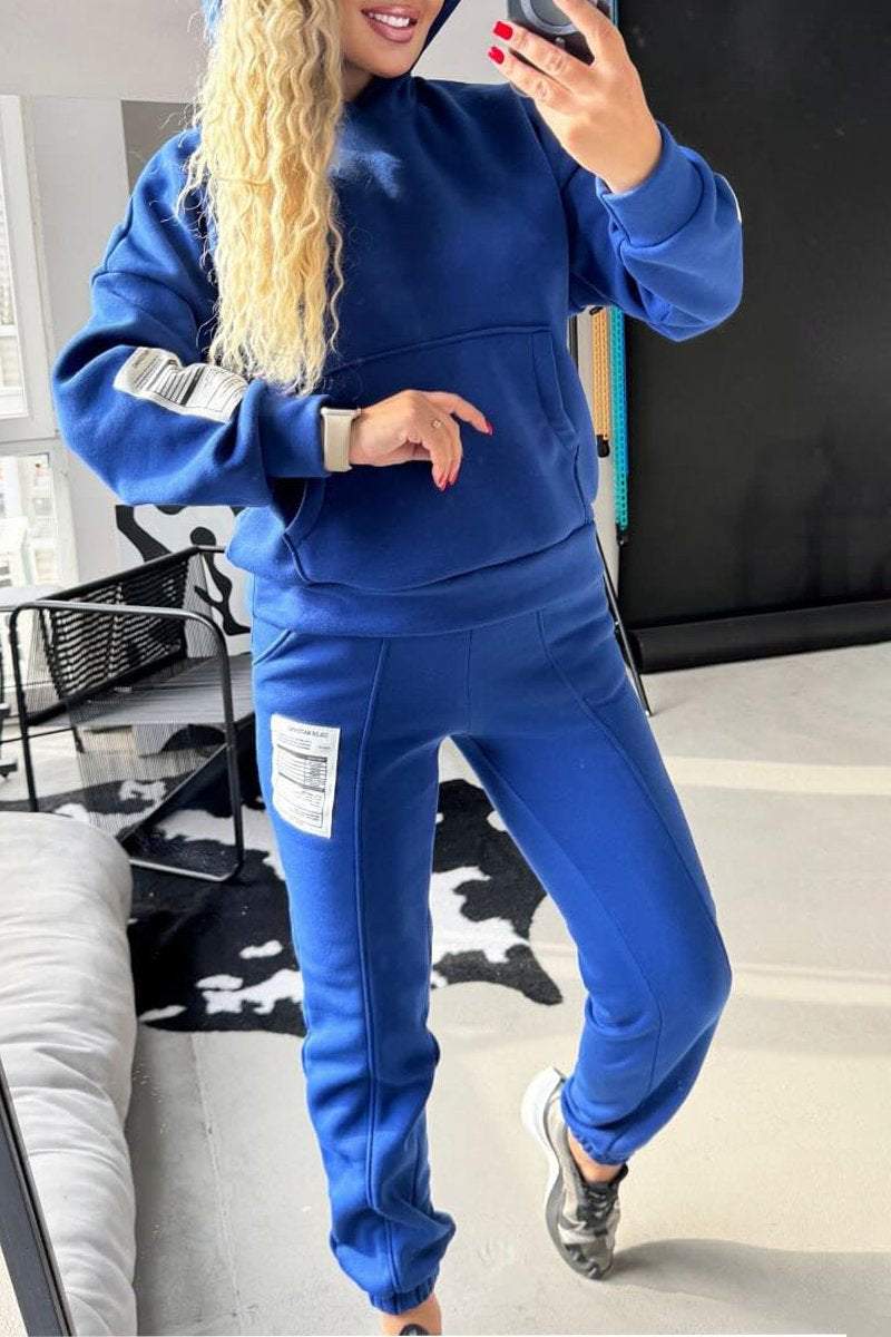 Women's Casual Hooded Long Sleeve Suit