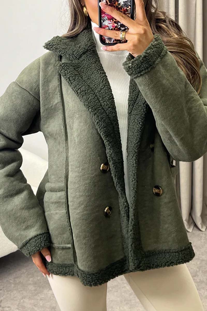 Women's casual sherpa loose Coat