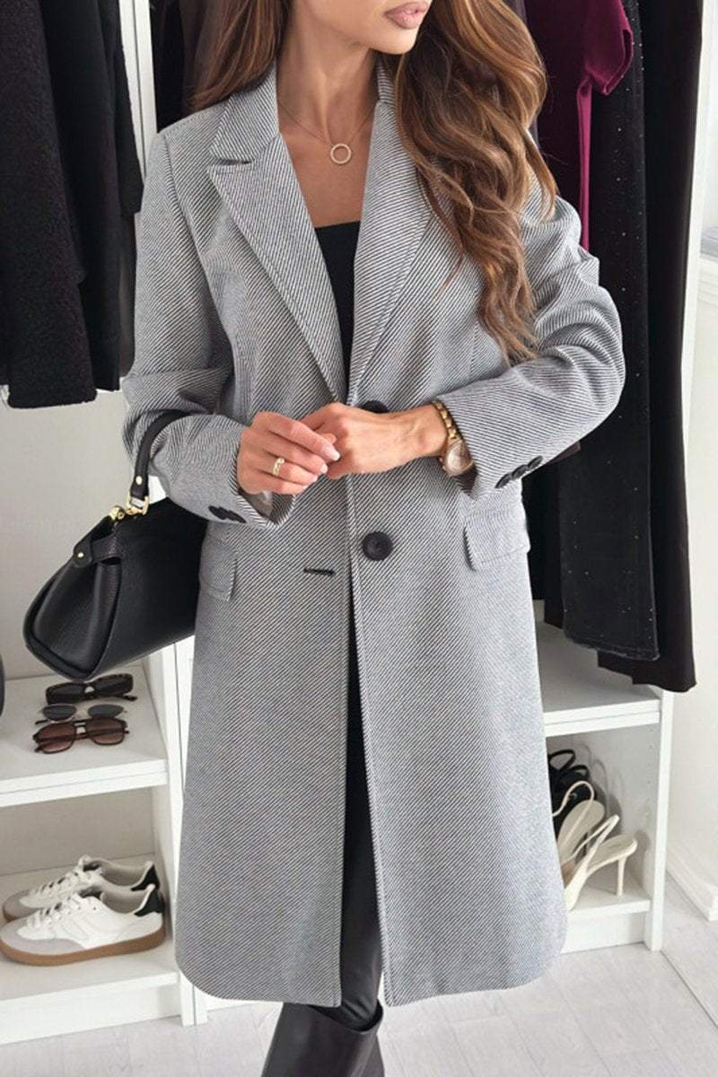 Women's Casual Solid Color Long Coat