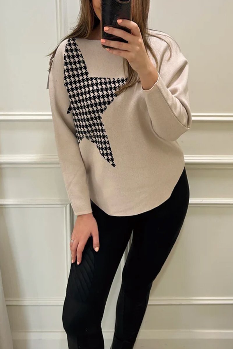 Women's Houndstooth Print Sweatshirts