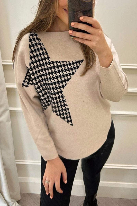 Women's Houndstooth Print Sweatshirts