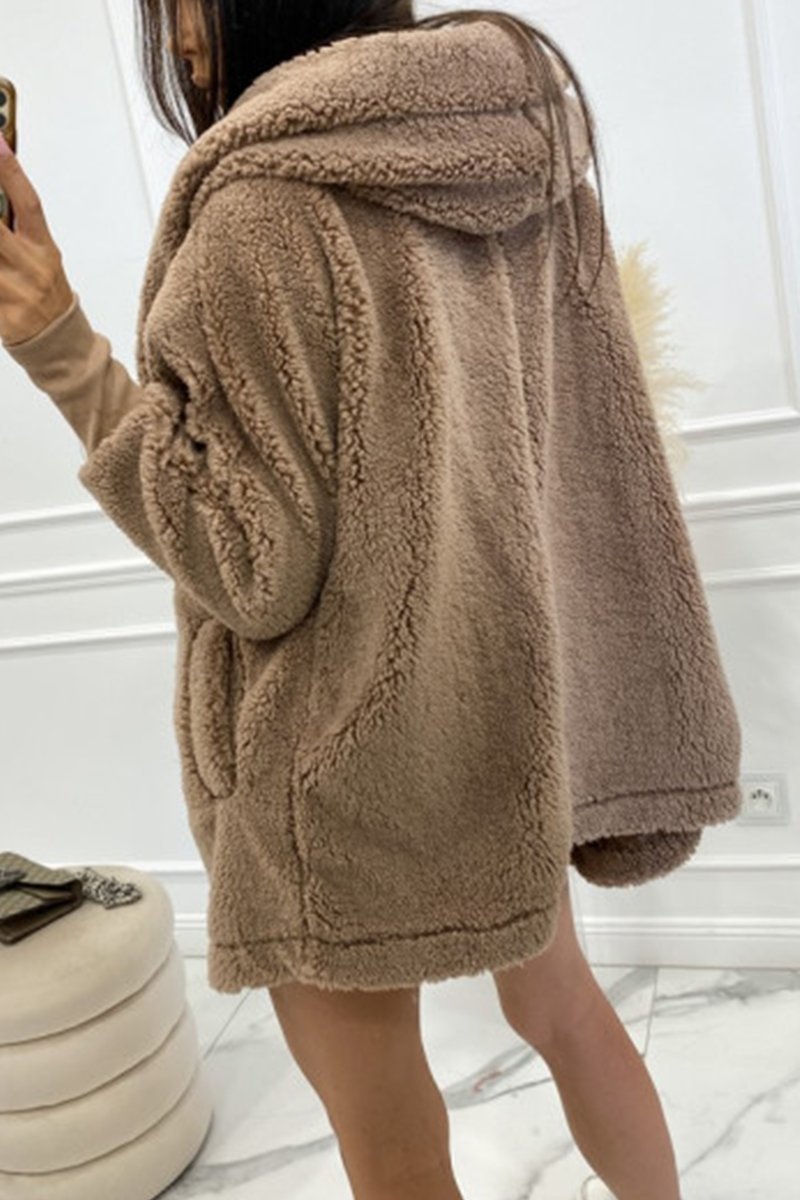 Women's Plush Hooded Jacket