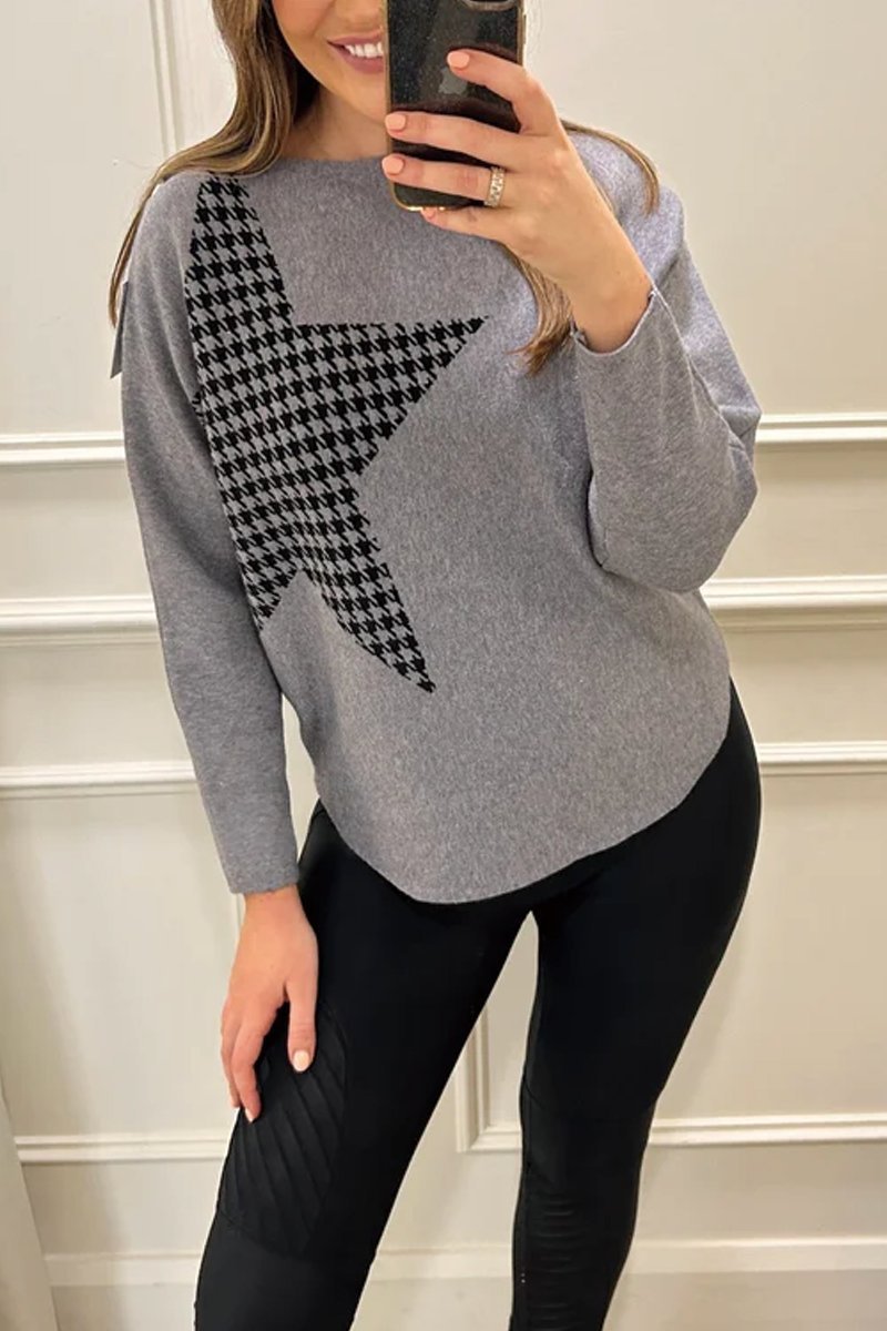 Women's Houndstooth Print Sweatshirts