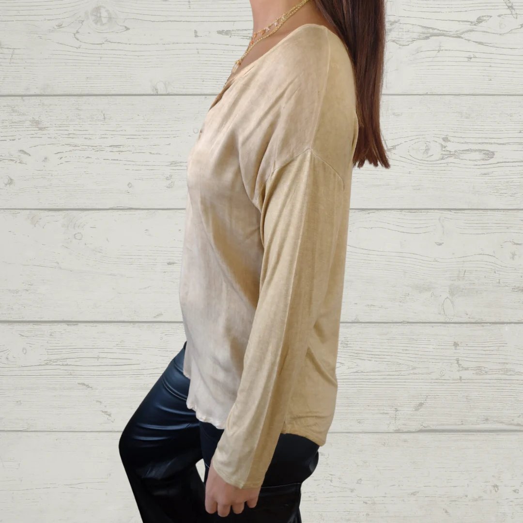 Casual V-neck Thin Top