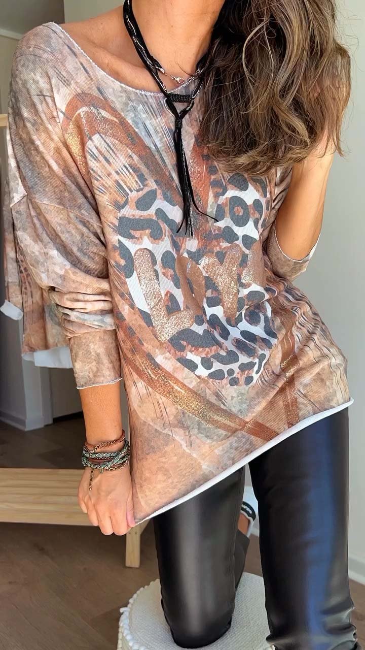 Women's Casual Print Long Sleeve Top