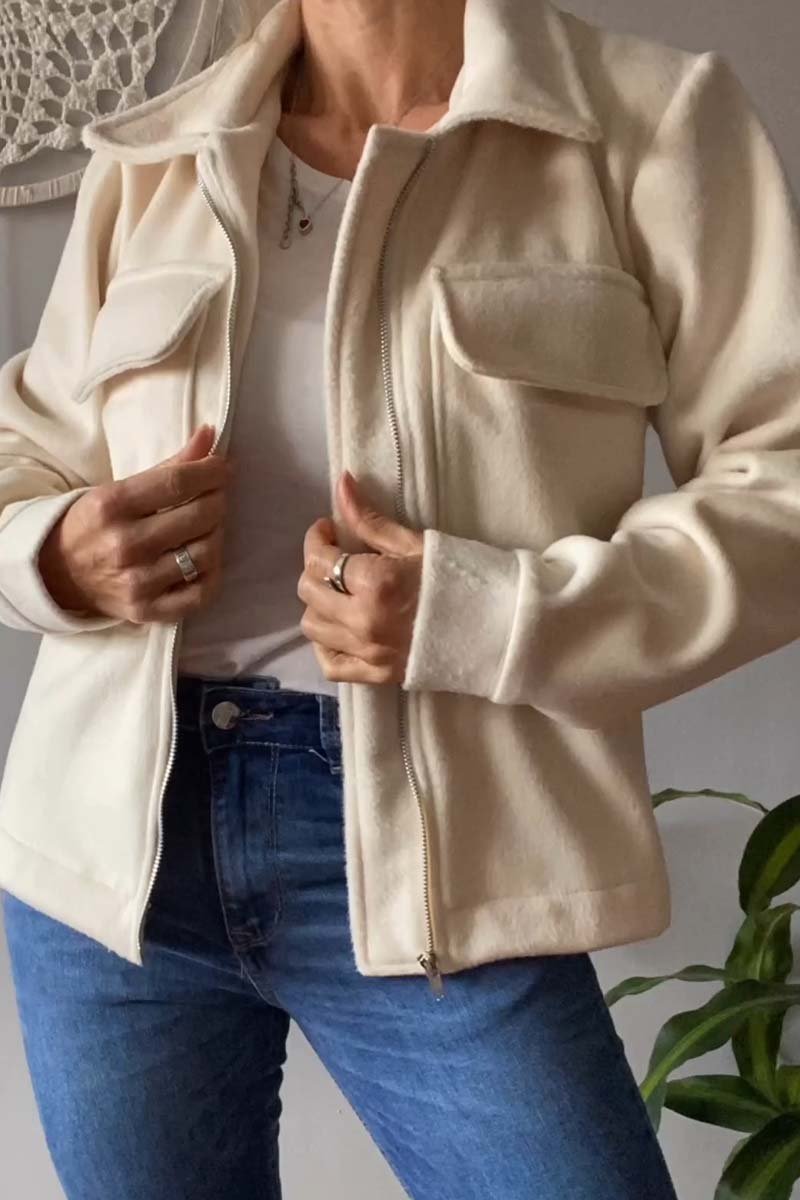 Women's Casual Double Pocket Jacket