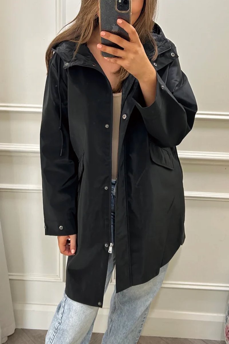 Women's solid color trench coat