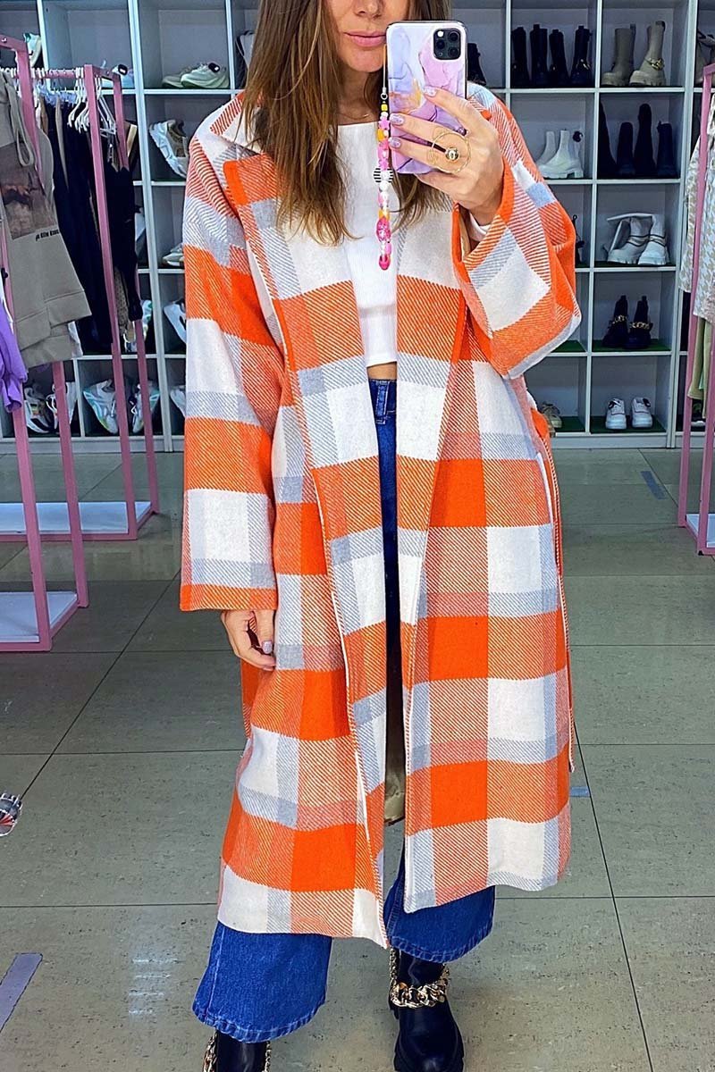 Women's fashion plaid coat