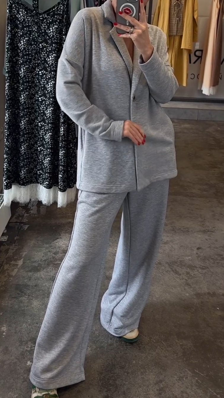 Women's Casual Sports Comfortable Solid Color Pants Suit