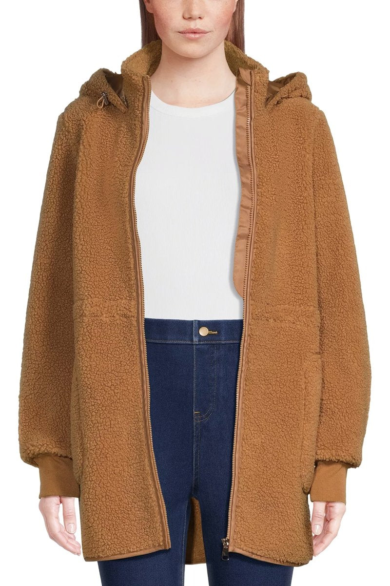 Women's solid color lamb wool coat