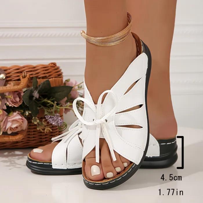 Women's Solid Color Platform Sandals Shoes