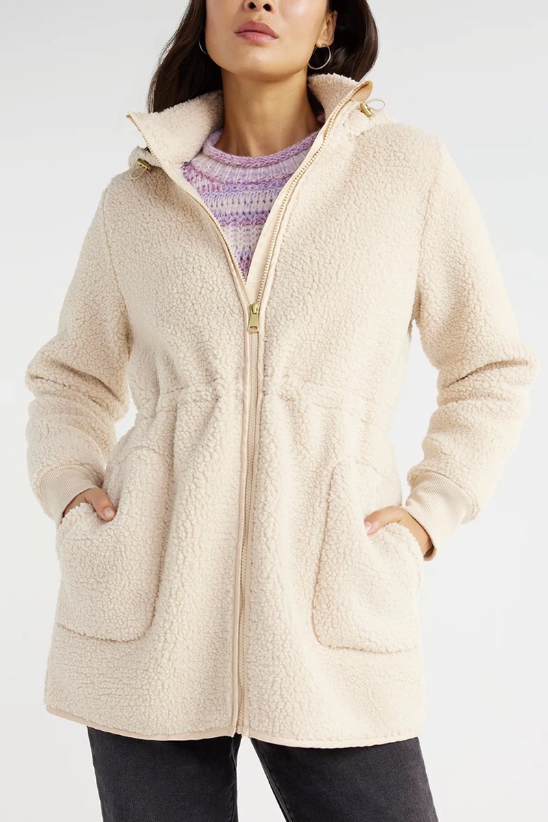 Women's solid color lamb wool coat